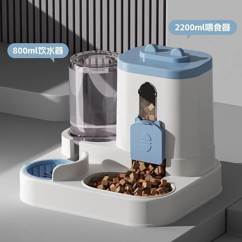Automatic Cat & Dog Feeder with Water Dispenser and Food Storage Bucket