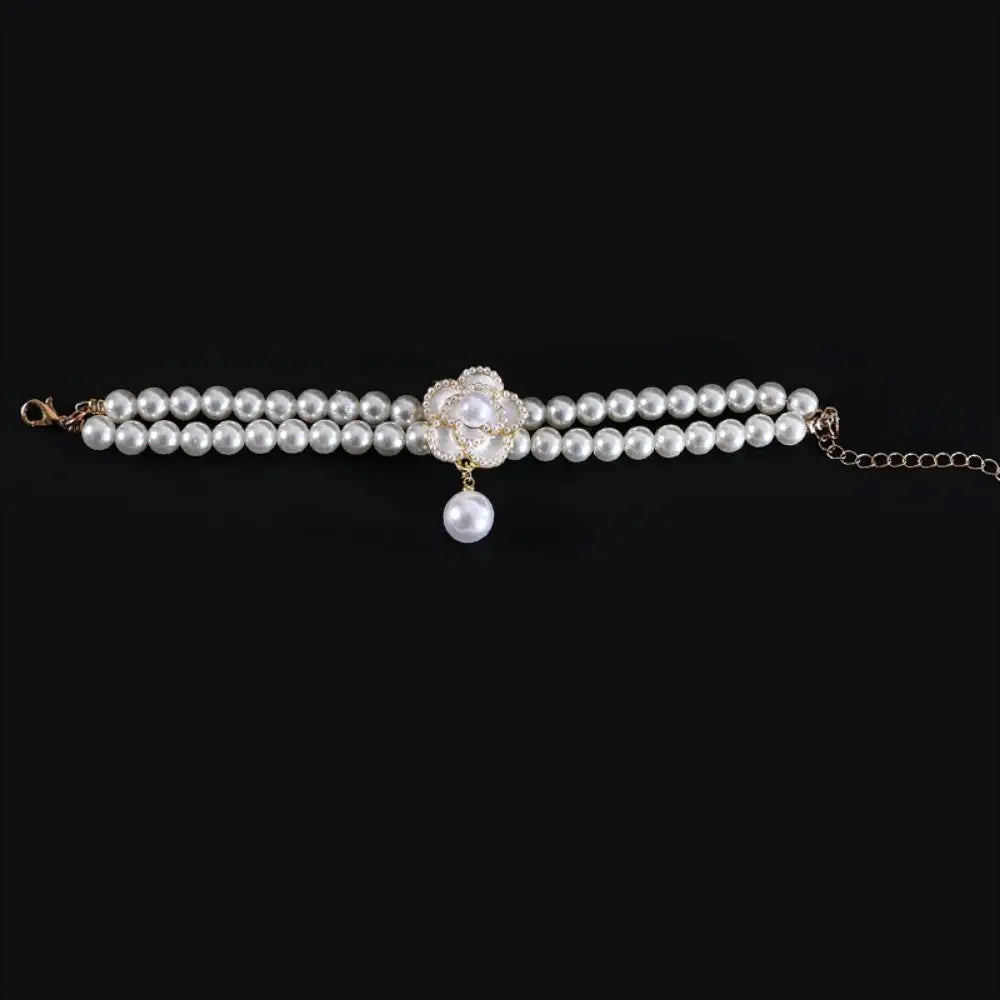 Double Layer Pearl Cat Necklace