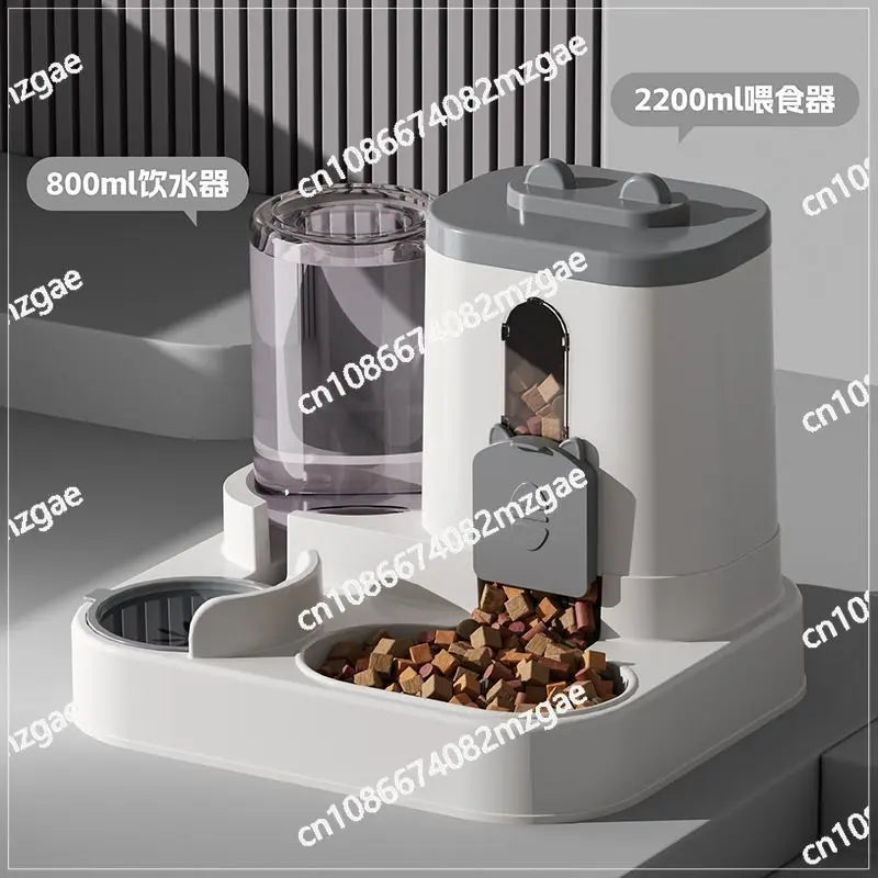 Automatic Cat & Dog Feeder with Water Dispenser and Food Storage Bucket