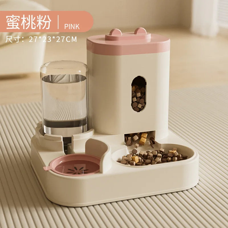 Automatic Cat & Dog Feeder with Water Dispenser and Food Storage Bucket