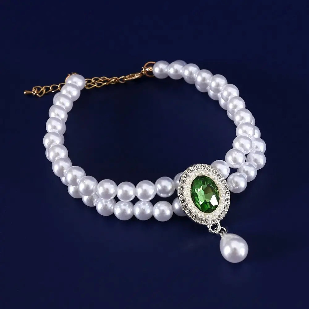 Double Layer Pearl Cat Necklace
