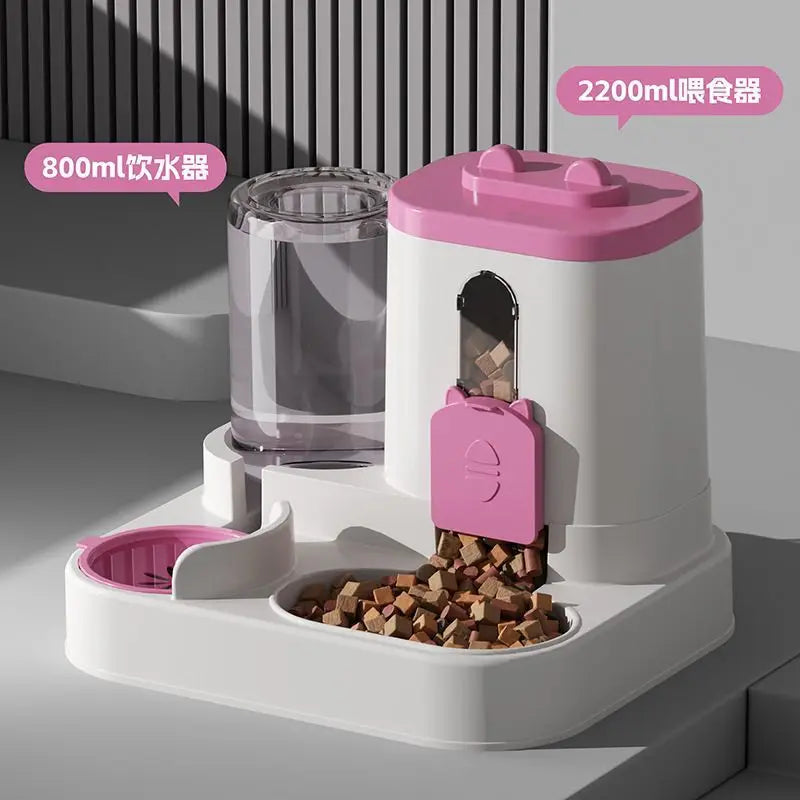 Automatic Cat & Dog Feeder with Water Dispenser and Food Storage Bucket