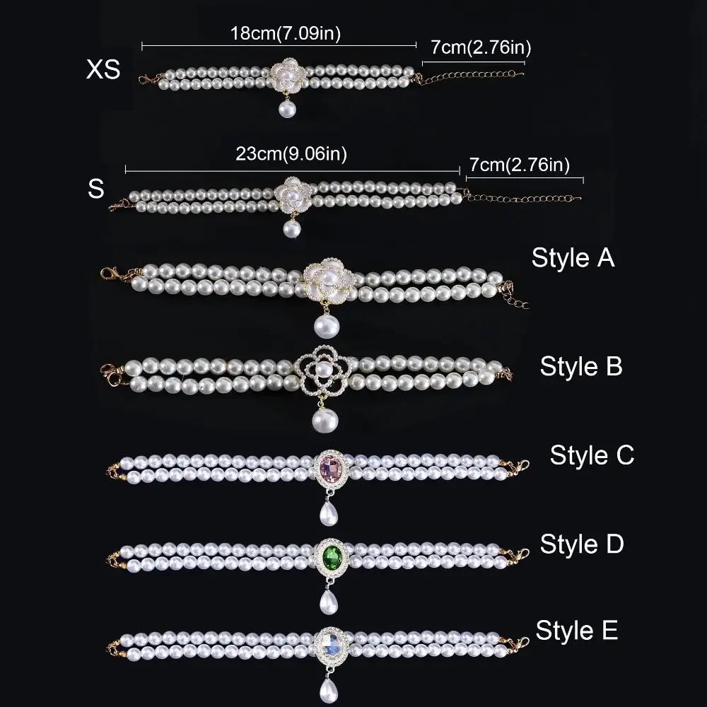 Double Layer Pearl Cat Necklace