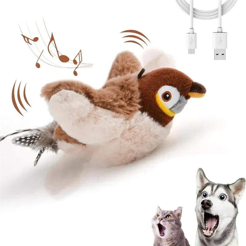 Catnip Squeaky Bird Toy