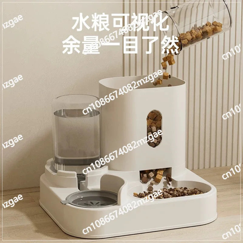 Automatic Cat & Dog Feeder with Water Dispenser and Food Storage Bucket