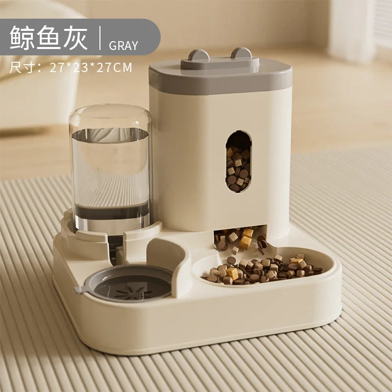 Automatic Cat & Dog Feeder with Water Dispenser and Food Storage Bucket
