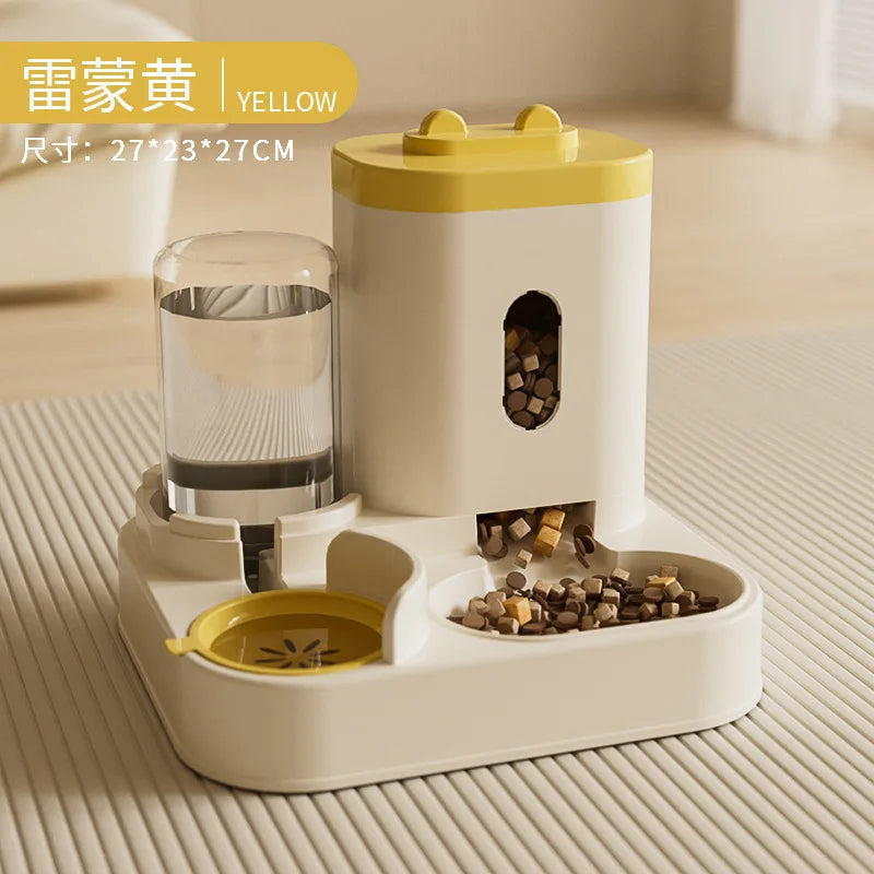 Automatic Cat & Dog Feeder with Water Dispenser and Food Storage Bucket