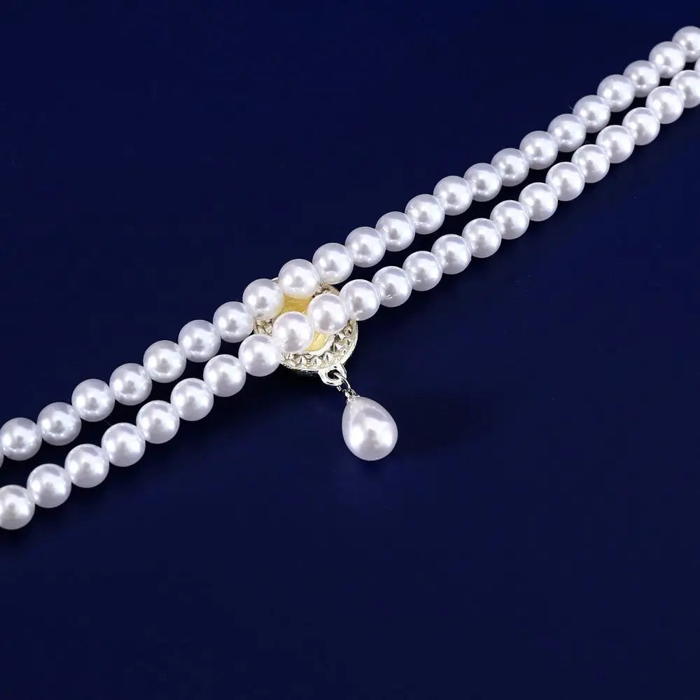 Double Layer Pearl Cat Necklace
