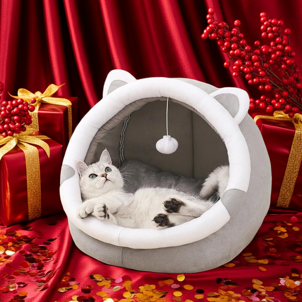 All-Season Semi-Enclosed Cat House & Dog Kennel