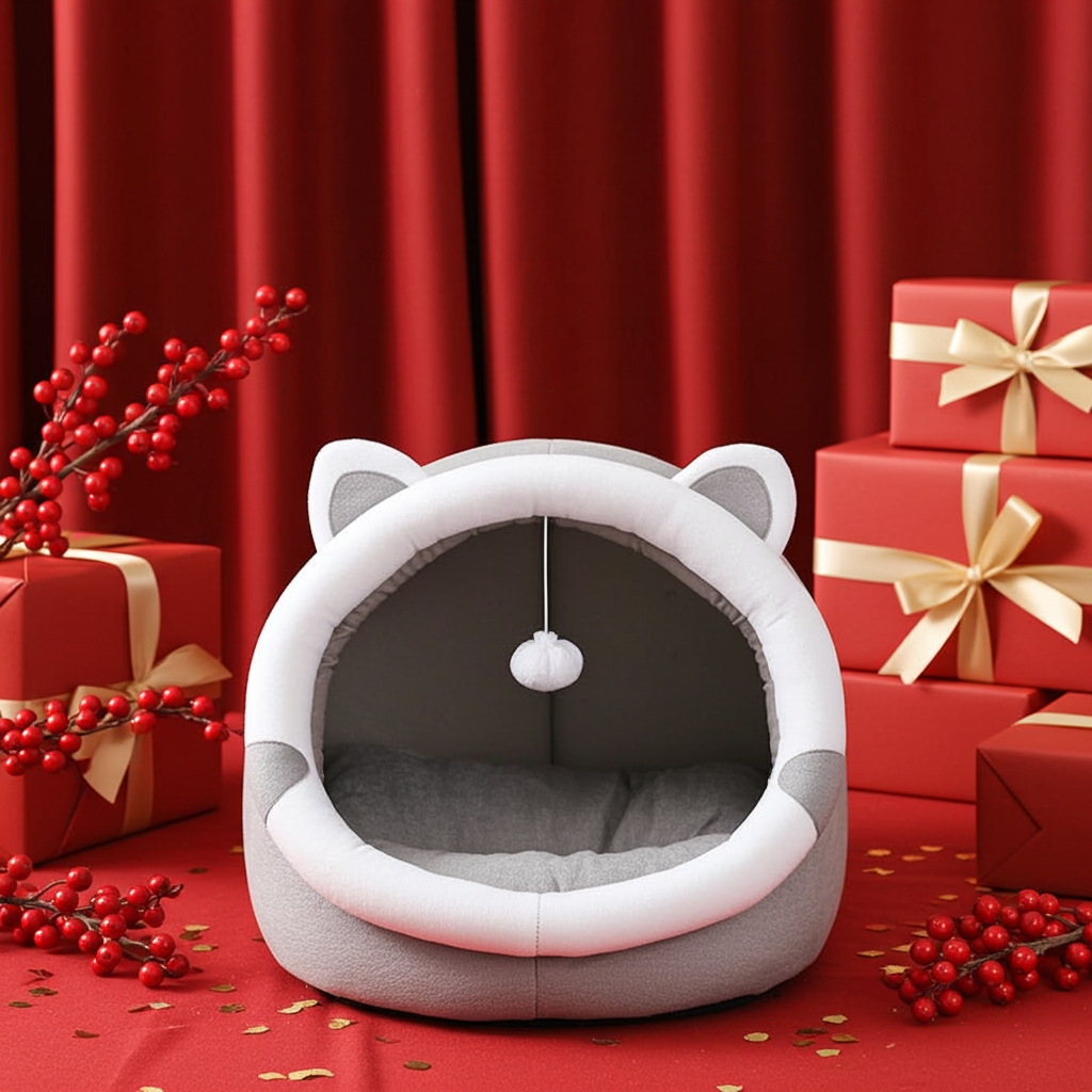 All-Season Semi-Enclosed Cat House & Dog Kennel