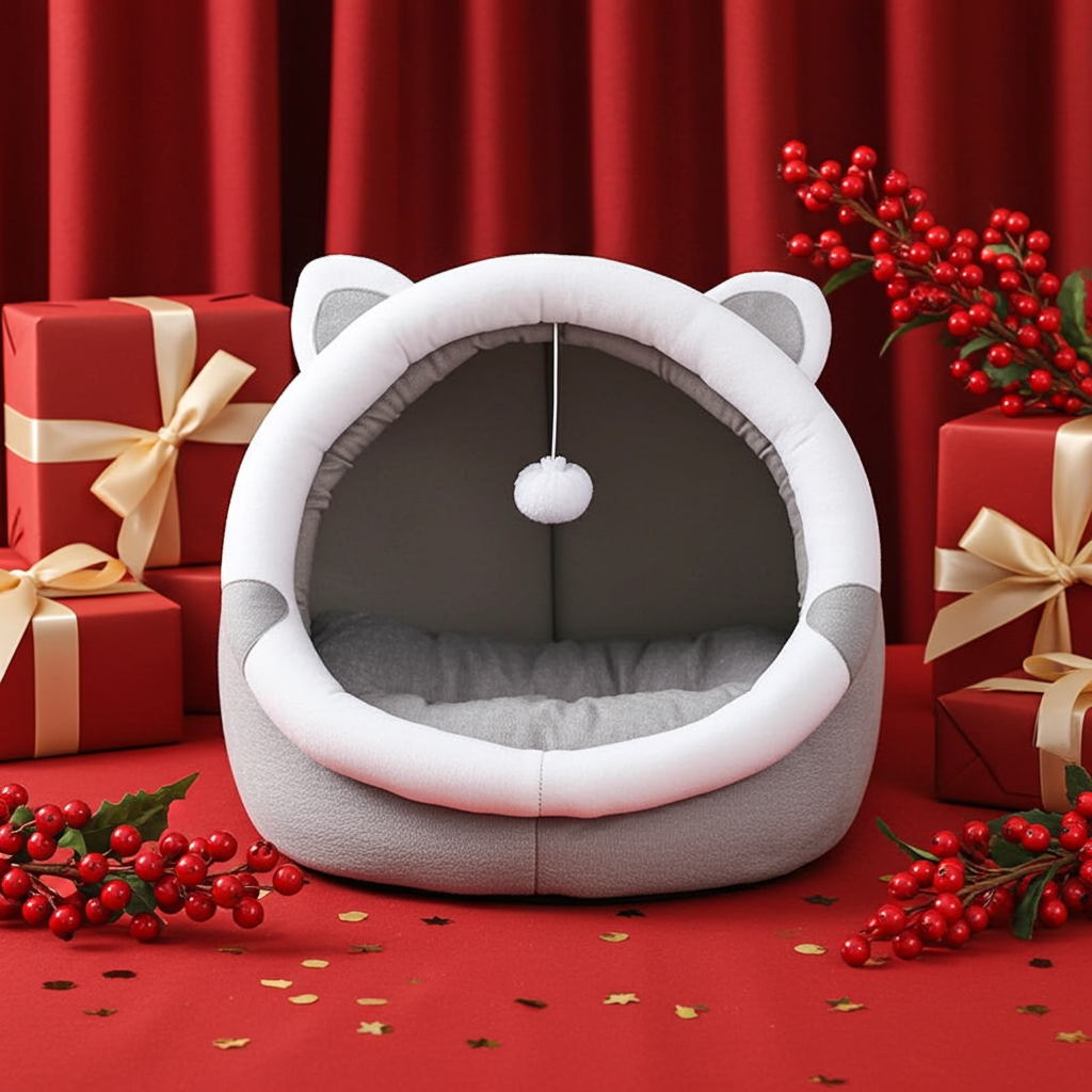 All-Season Semi-Enclosed Cat House & Dog Kennel