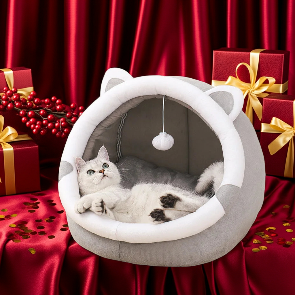 All-Season Semi-Enclosed Cat House & Dog Kennel