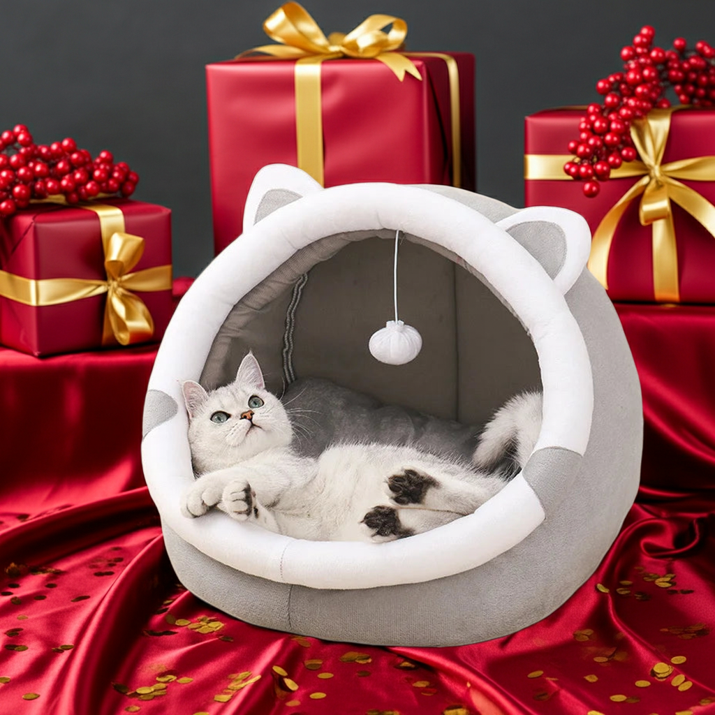 All-Season Semi-Enclosed Cat House & Dog Kennel