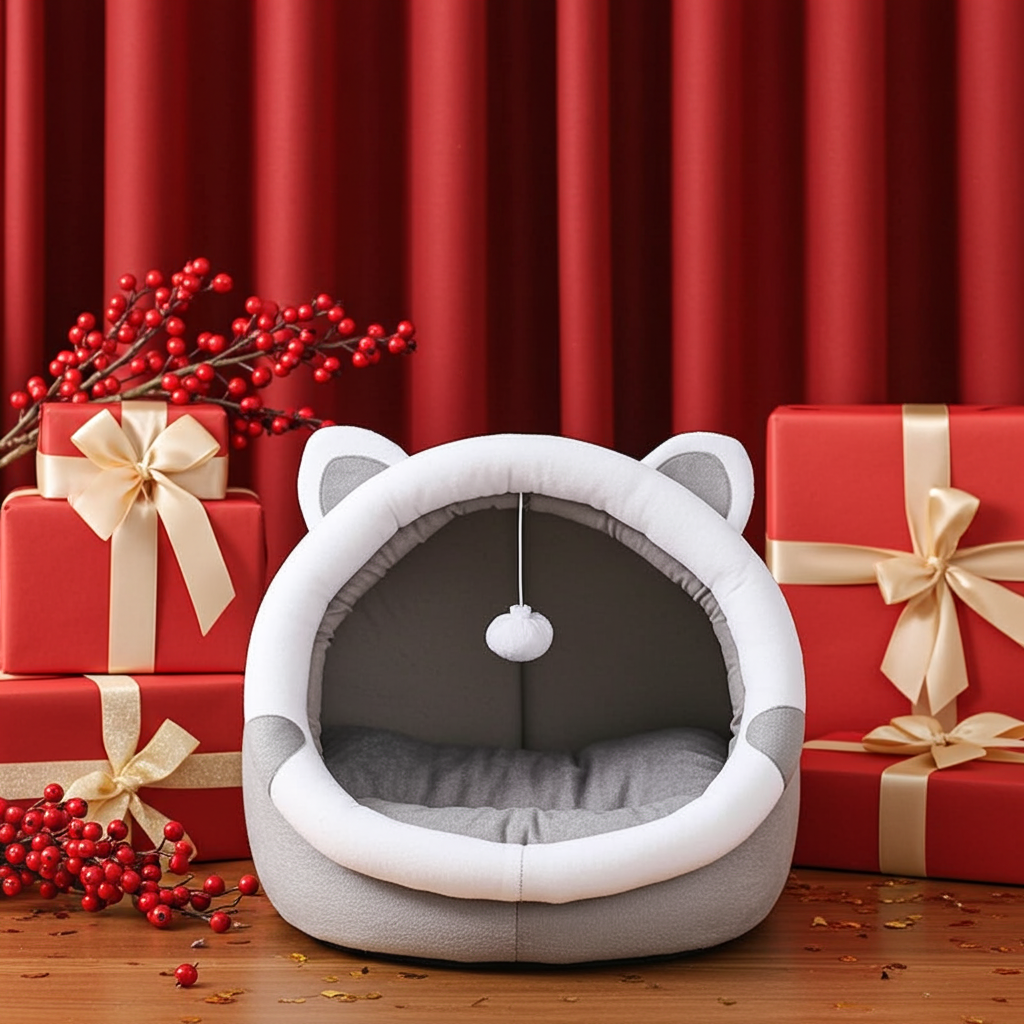 All-Season Semi-Enclosed Cat House & Dog Kennel