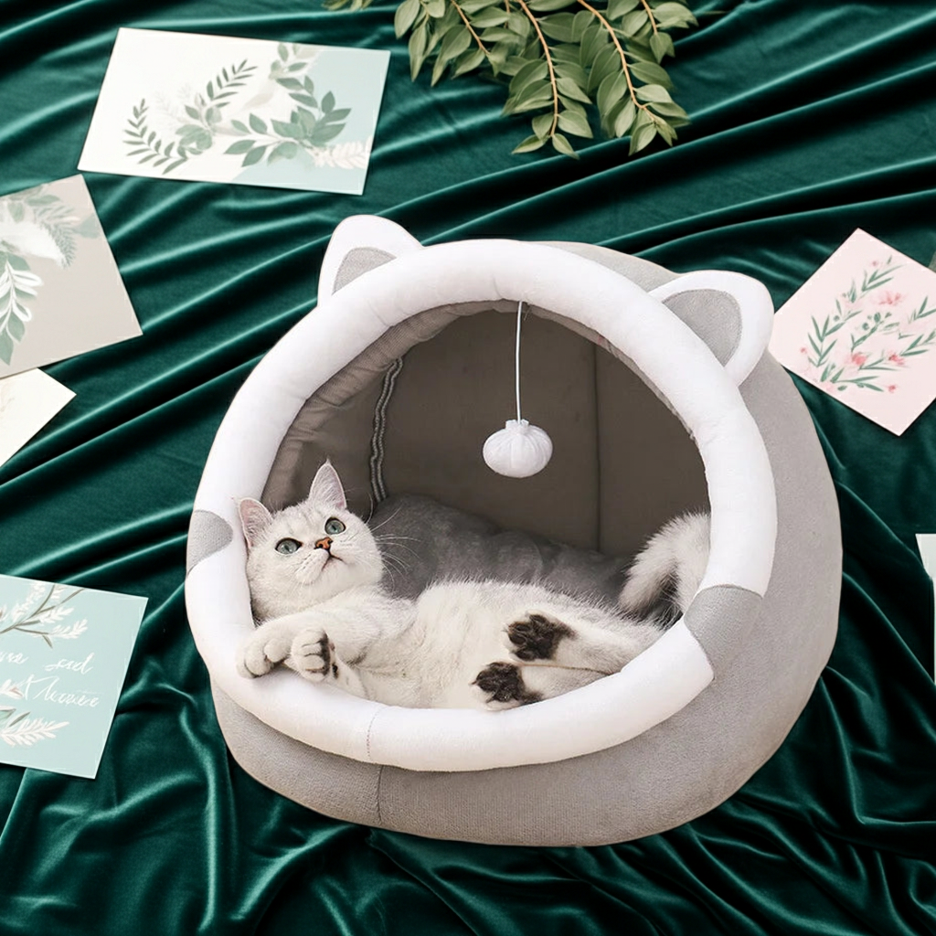 All-Season Semi-Enclosed Cat House & Dog Kennel