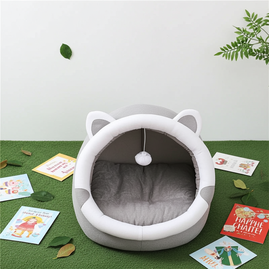 All-Season Semi-Enclosed Cat House & Dog Kennel