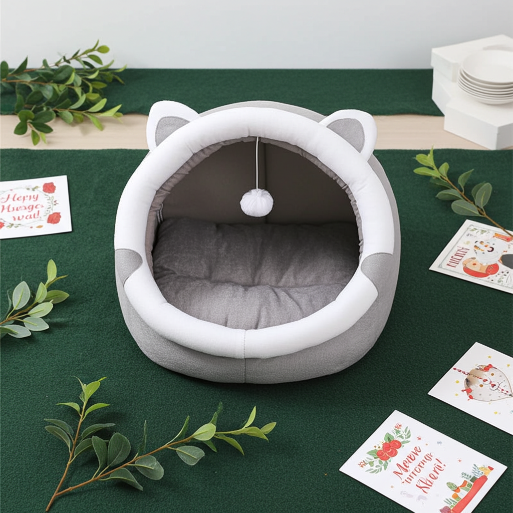 All-Season Semi-Enclosed Cat House & Dog Kennel