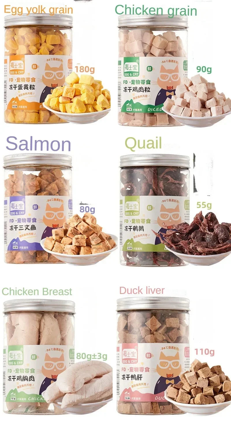 Freeze-Dried Pet Snacks – Chicken, Duck, Beef & Fish