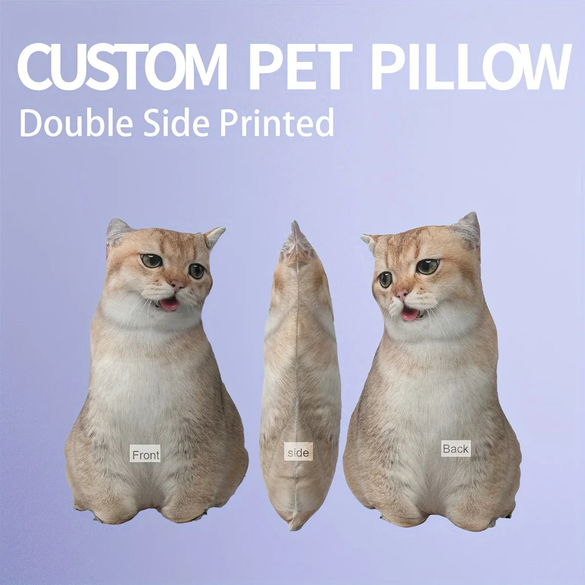Custom Pet Pillow – Personalized 3D Portrait Plush
