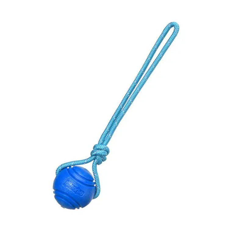 Bouncy Rubber Dog Ball with String – Interactive Chew Toy