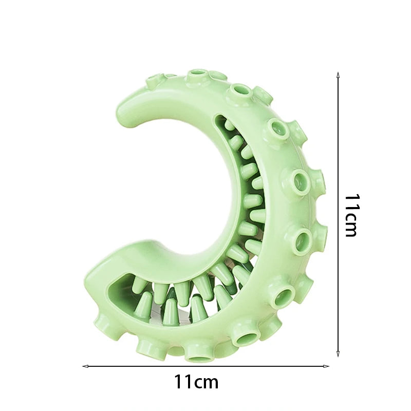 Bite-Resistant Rubber Dog Bone Toothbrush Toy