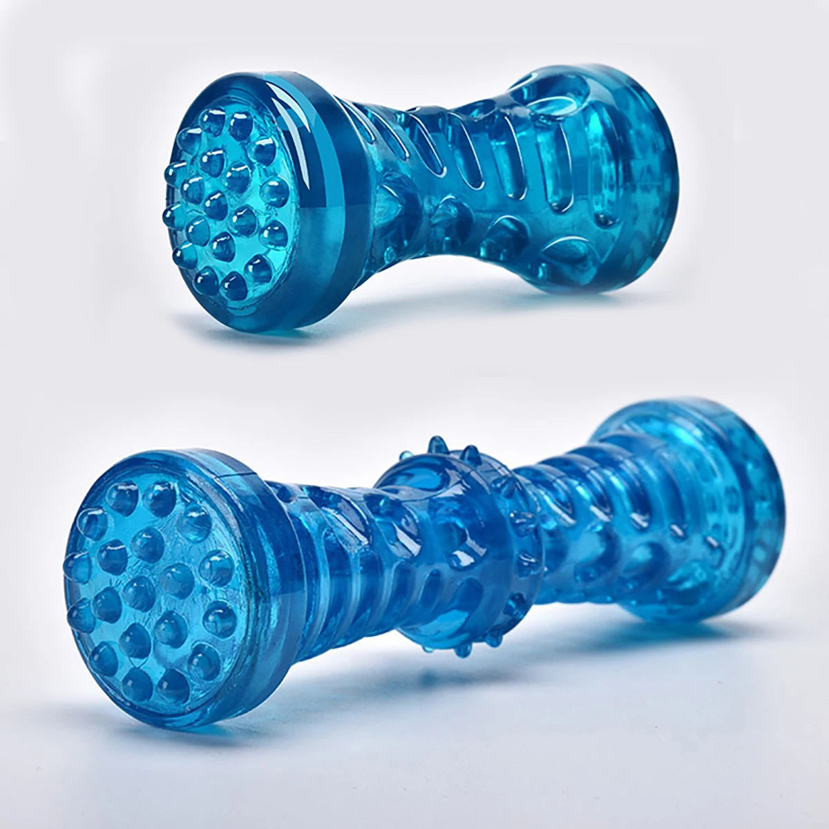 Bite-Resistant Rubber Dog Bone Toothbrush Toy