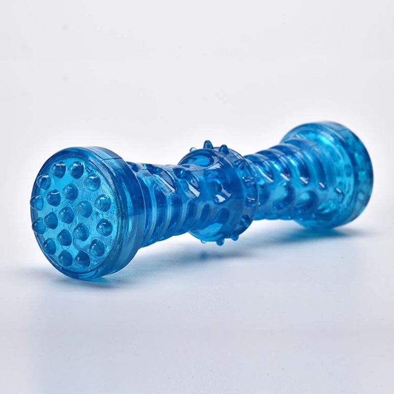 Bite-Resistant Rubber Dog Bone Toothbrush Toy