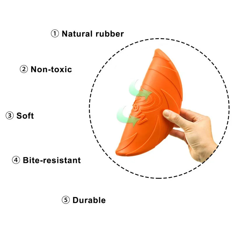 OUZEY Bite-Resistant Flying Disc Dog Toy