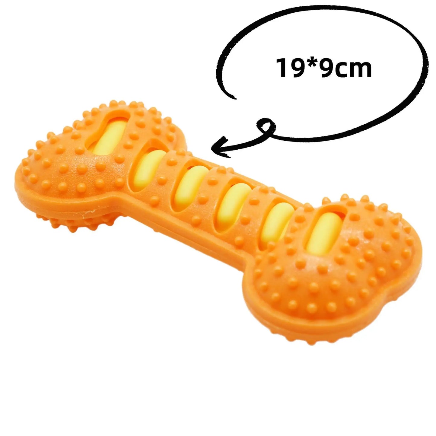 Bite-Resistant Rubber Dog Bone Toothbrush Toy