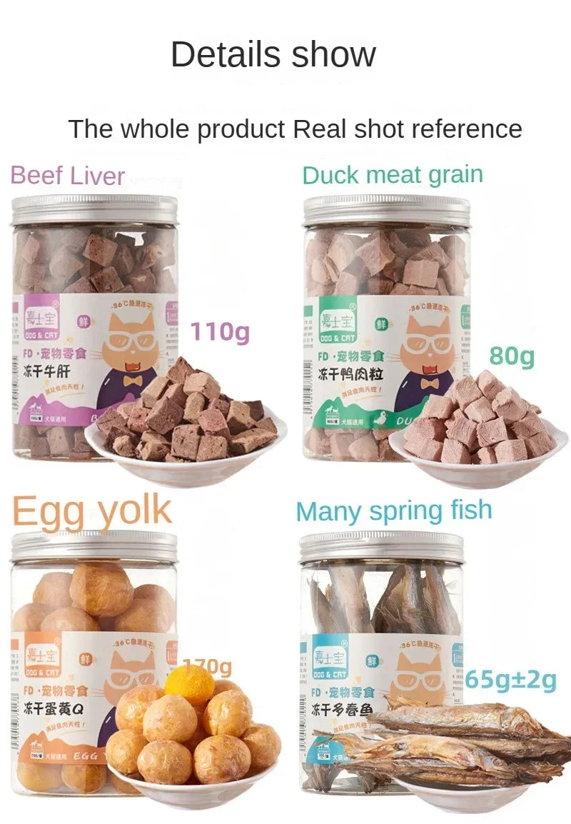 Freeze-Dried Pet Snacks – Chicken, Duck, Beef & Fish