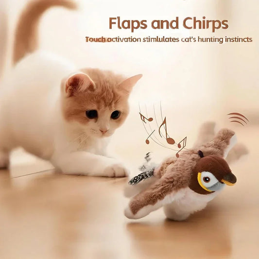 Catnip Squeaky Bird Toy