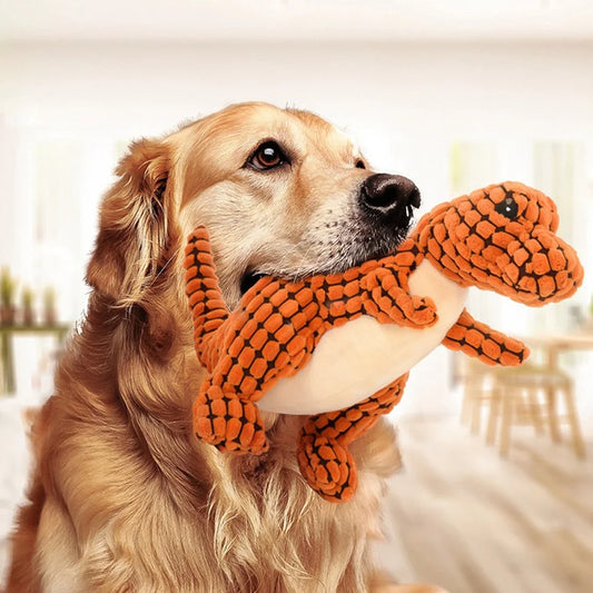 Plush Dinosaur Chew Toy for Cats & Small Dogs