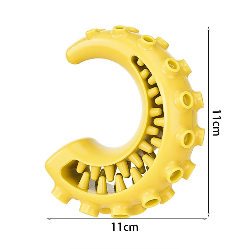 Bite-Resistant Rubber Dog Bone Toothbrush Toy