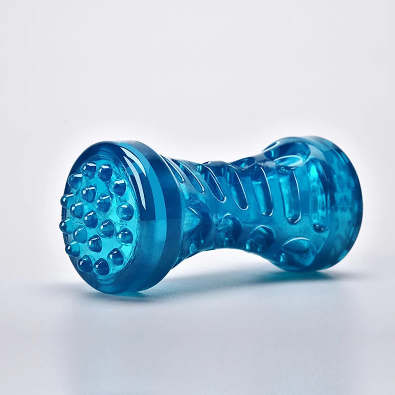 Bite-Resistant Rubber Dog Bone Toothbrush Toy